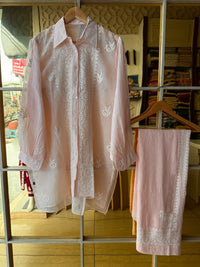 Pure Kota Doria Co-Ord Set with Sequin Embellishment