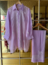 Pure Kota Doria Co-Ord Set with Sequin Embellishment