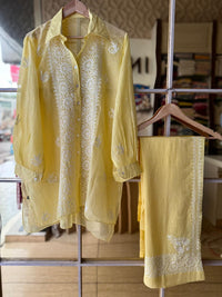 Pure Kota Doria Co-Ord Set with Sequin Embellishment