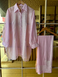 Pure Kota Doria Co-Ord Set with Sequin Embellishment