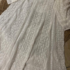 Mul Chanderi Anarkali Set with Jaal Dupatta & Katdana Work