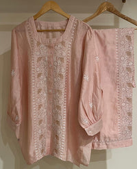 Pure Chanderi Embellished Co-ord Set for Women