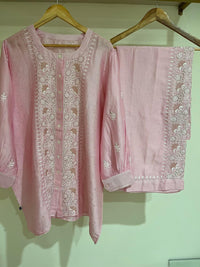 Pure Chanderi Embellished Co-ord Set for Women