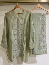 Pure Chanderi Embellished Co-ord Set for Women