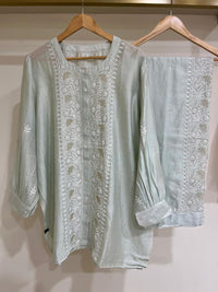Pure Chanderi Embellished Co-ord Set for Women