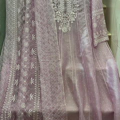Pure Organza Anarkali Set with Pearl, Sequin & Katdana Work