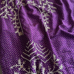 Banarasi Munga Silk Saree with Zardozi & Pearl Work