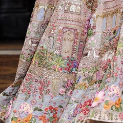 Multicoloured Embroidered Halter Gown