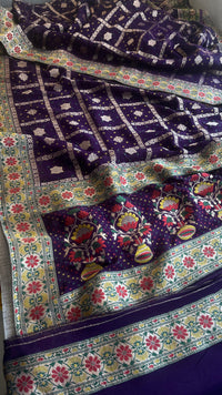 Khaddi Georgette Banarasi Silk Saree with Meena Weaving