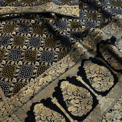 Khaddi Georgette Banarasi Silk Saree with Meena Weaving
