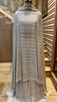 Pure Georgette Bridal Lehenga with Pearl, Sequin & Mirror Work