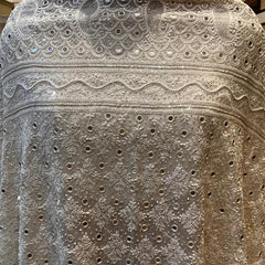 Pure Georgette Bridal Lehenga with Pearl, Sequin & Mirror Work