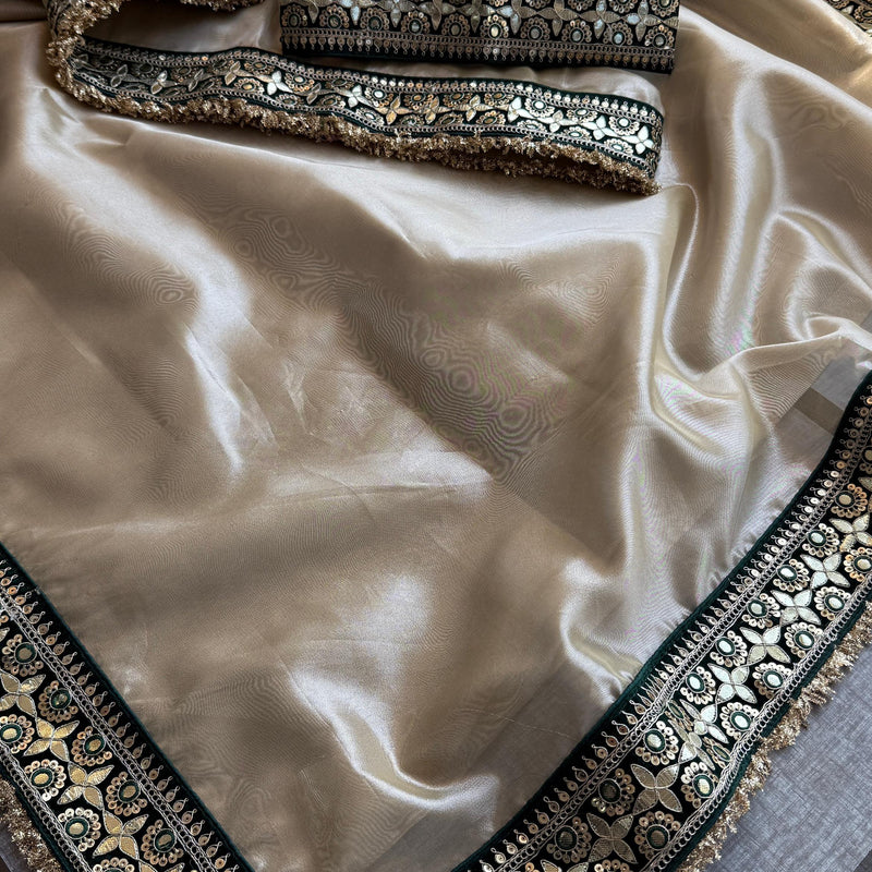 Pure Tissue Handloom Silk Saree with Elegant Border Concept Design