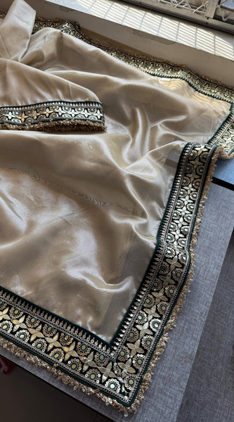 Pure Tissue Handloom Silk Saree with Elegant Border Concept Design