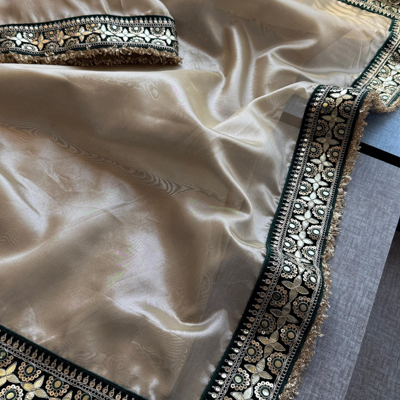 Pure Tissue Handloom Silk Saree with Elegant Border Concept Design
