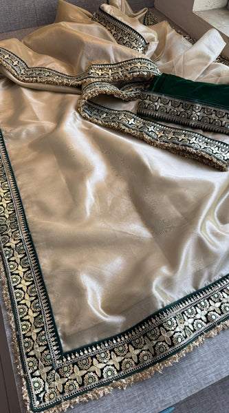 Pure Tissue Handloom Silk Saree with Elegant Border Concept Design