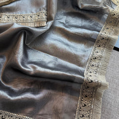 Pure Tissue Handloom Silk Saree with Elegant Border Concept Design