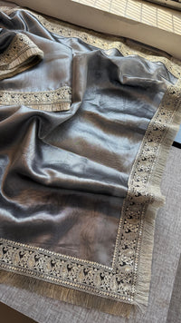 Pure Tissue Handloom Silk Saree with Elegant Border Concept Design