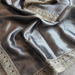Pure Tissue Handloom Silk Saree with Elegant Border Concept Design