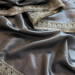 Pure Tissue Handloom Silk Saree with Elegant Border Concept Design