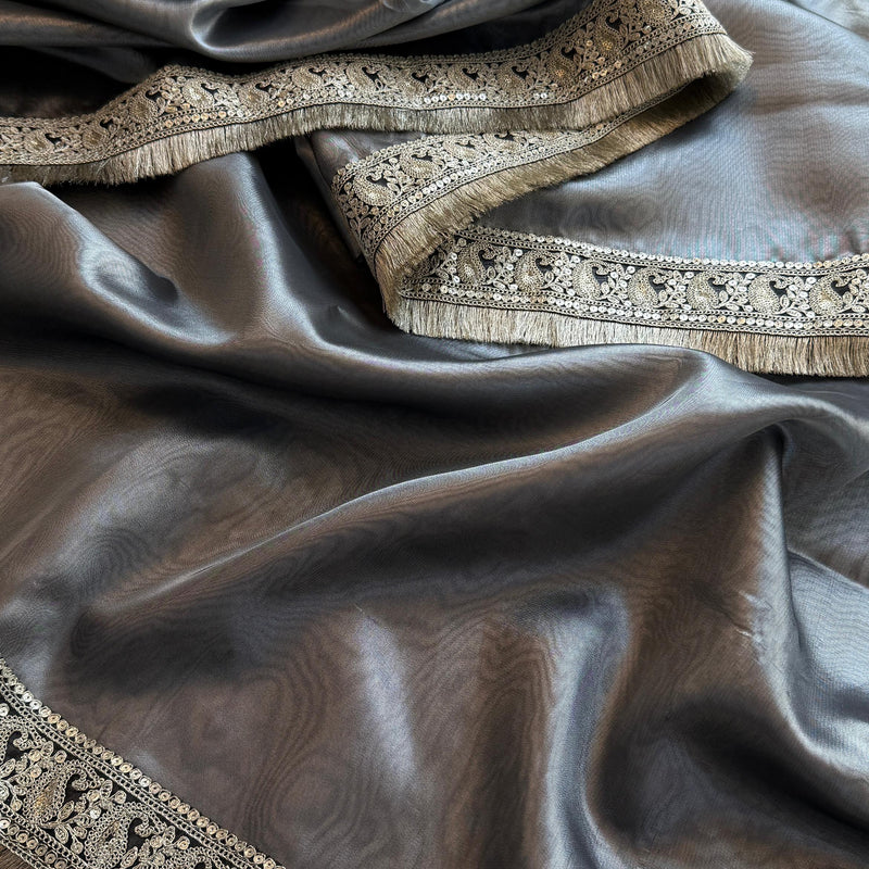 Pure Tissue Handloom Silk Saree with Elegant Border Concept Design