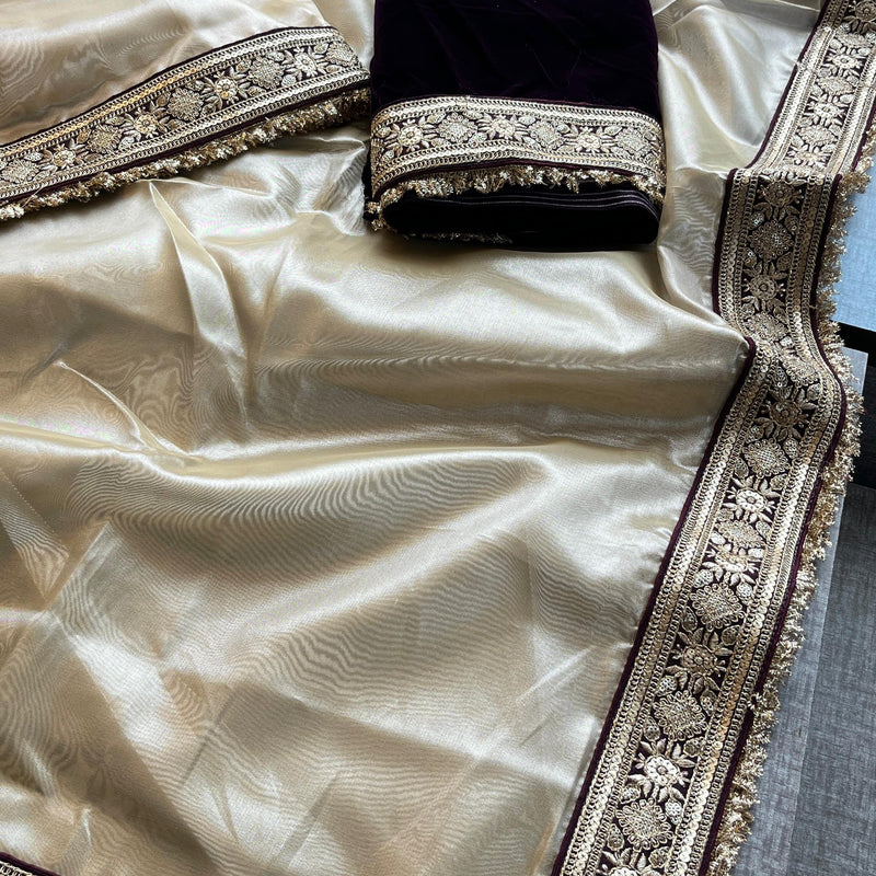 Pure Tissue Handloom Silk Saree with Elegant Border Concept Design