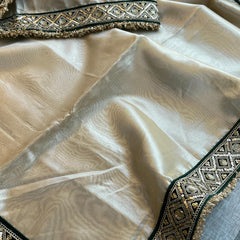 Pure Tissue Handloom Silk Saree with Elegant Border Concept Design