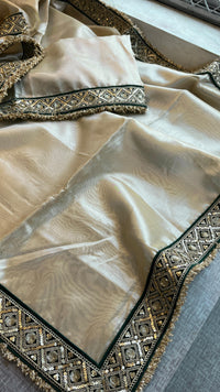 Pure Tissue Handloom Silk Saree with Elegant Border Concept Design