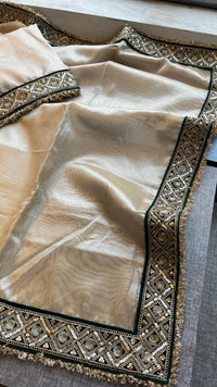 Pure Tissue Handloom Silk Saree with Elegant Border Concept Design