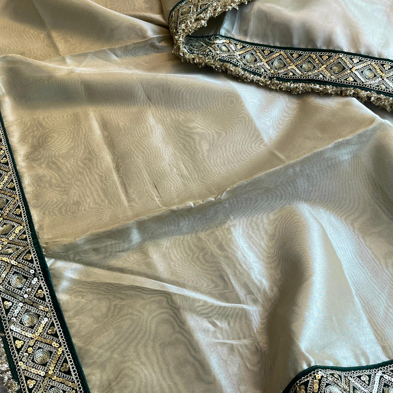 Pure Tissue Handloom Silk Saree with Elegant Border Concept Design