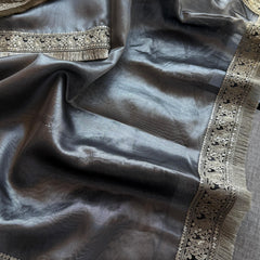 Pure Tissue Handloom Silk Saree with Elegant Border Concept Design