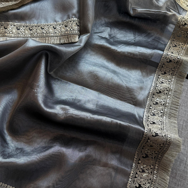 Pure Tissue Handloom Silk Saree with Elegant Border Concept Design