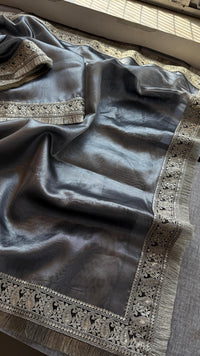 Pure Tissue Handloom Silk Saree with Elegant Border Concept Design