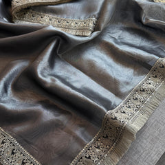 Pure Tissue Handloom Silk Saree with Elegant Border Concept Design