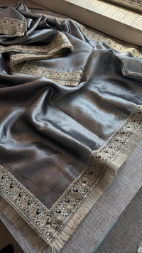 Pure Tissue Handloom Silk Saree with Elegant Border Concept Design