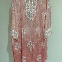 Pure Mul Chanderi Kurta Dupatta Set with Sequins & Katdana Work
