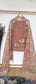 Pure Organza Silk Triple Bail Embroidered Suit with Printed Dupatta