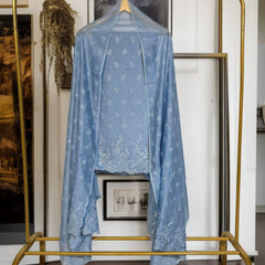 Banarasi Pure Chanderi Silk Suit with Embroidery & Appliqué Work