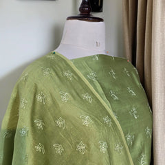 Banarasi Pure Chanderi Silk Suit with Embroidery & Appliqué Work