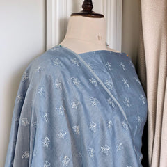 Banarasi Pure Chanderi Silk Suit with Embroidery & Appliqué Work