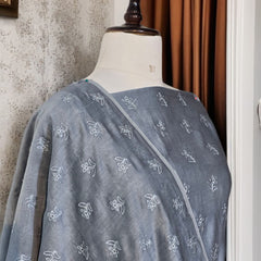 Banarasi Pure Chanderi Silk Suit with Embroidery & Appliqué Work