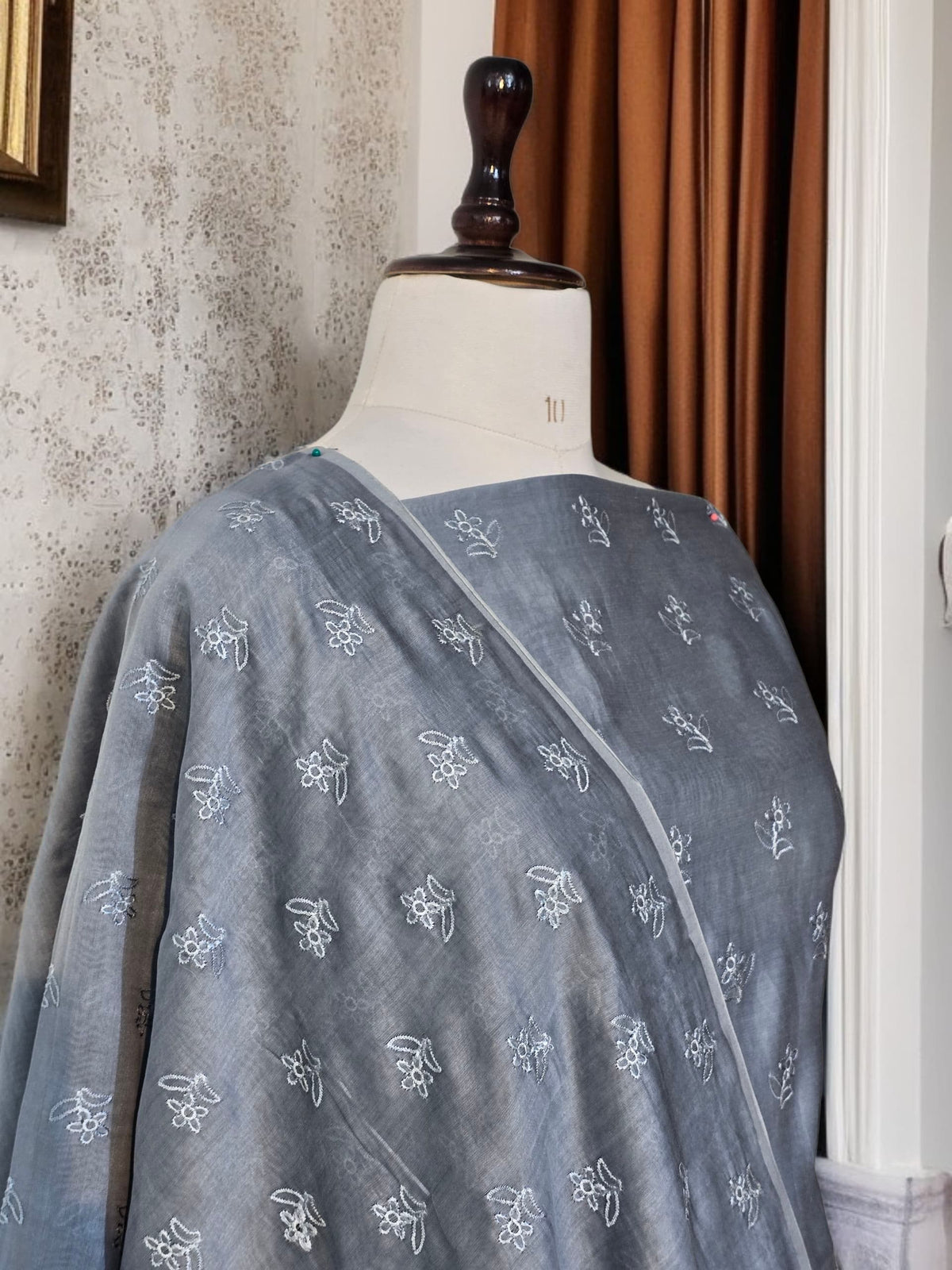 Banarasi Pure Chanderi Silk Suit with Embroidery & Appliqué Work