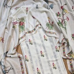 Banarasi Chanderi Silk Printed Suit Set with Dupatta & Bottom