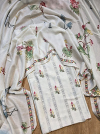 Banarasi Chanderi Silk Printed Suit Set with Dupatta & Bottom