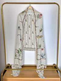 Banarasi Chanderi Silk Printed Suit Set with Dupatta & Bottom