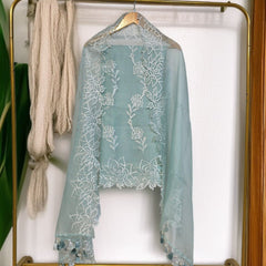 Banarasi Pure Organza Silk Embroidered Suit with Dupatta & Bottom