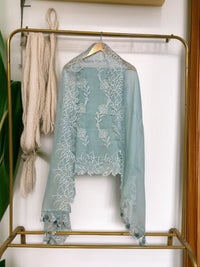 Banarasi Pure Organza Silk Embroidered Suit with Dupatta & Bottom