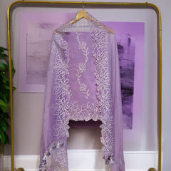 Banarasi Pure Organza Silk Embroidered Suit with Dupatta & Bottom