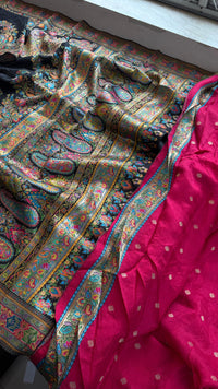Pure Munga Silk Banarasi Saree with Traditional Meena Weaving