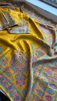 Pure Munga Silk Banarasi Saree with Traditional Meena Weaving